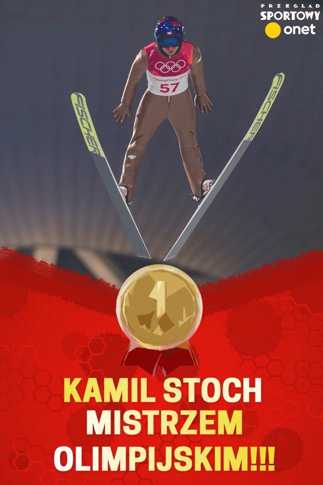przeglad's tweet photo. Kamil Stoch mistrzem olimpijskim! #PyongChang2018 https://t.co/wfUU12RLfx