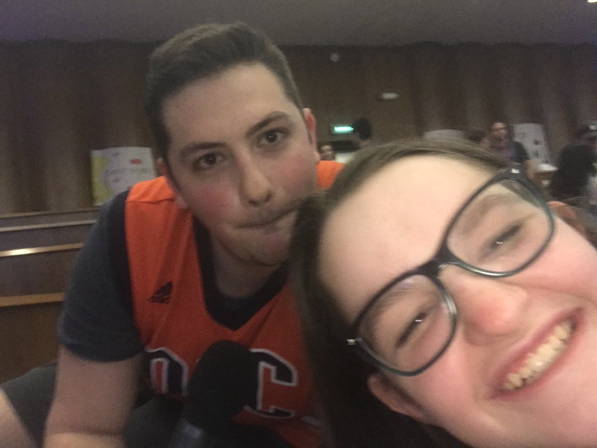 firebass_ok's tweet photo. #HSLC2018 #teamtrackandfield selfie w/ george :) https://t.co/ZV6f1KtSWx