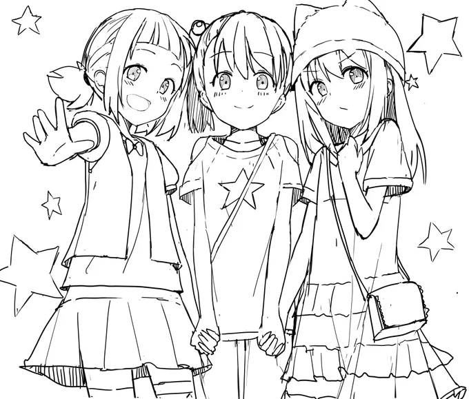 三ツ星カラーズ落書き 