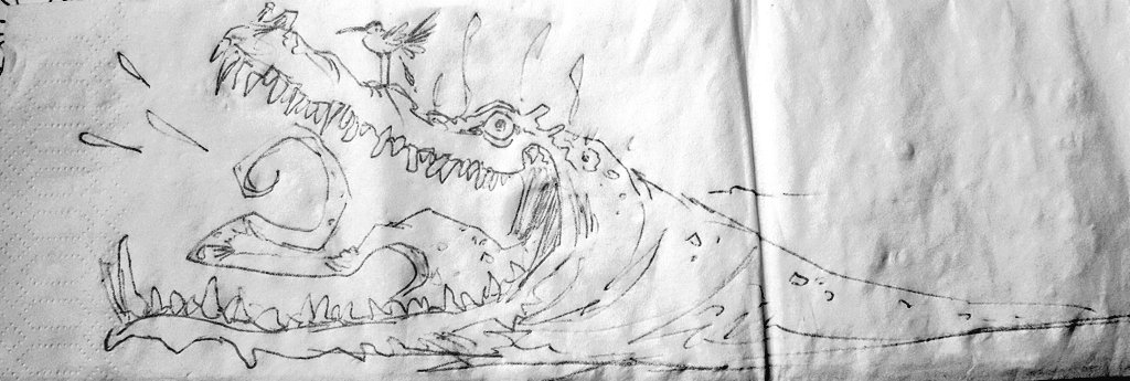 Restaurant napkin doodles 