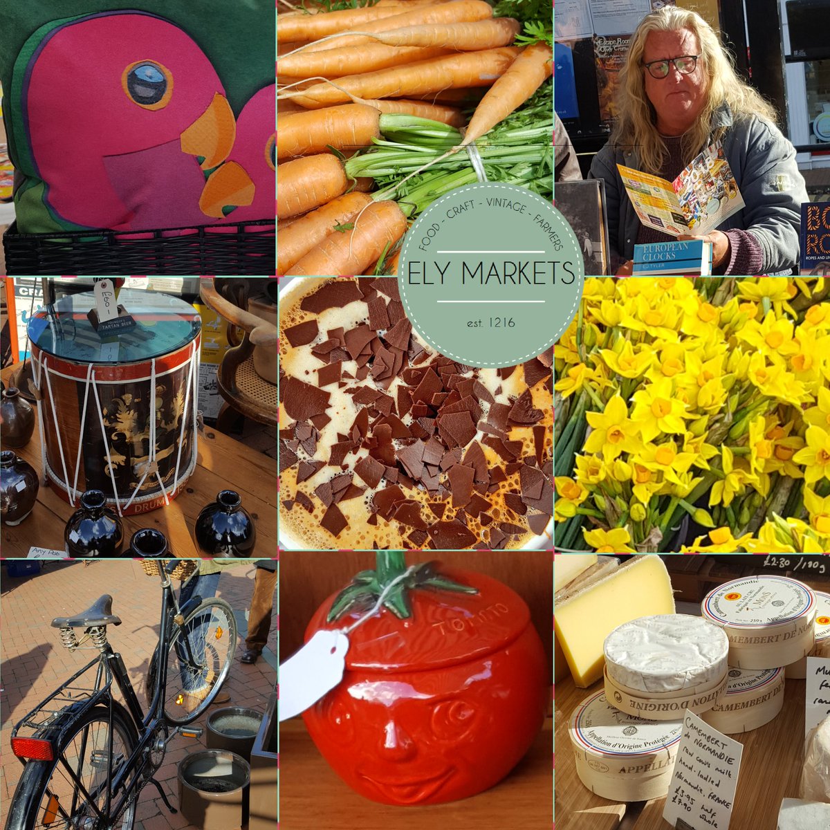 ElyMarkets's tweet image. Eclectic mix as ever at @ElyMarkets today, still time to pop over &amp;amp; browse in the sunshine🌞  #craft #food #vintage  #downthemarket