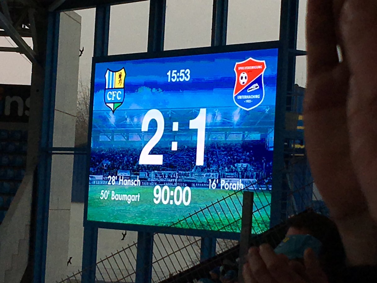 Und die Serie bleibt bestehen... SIEG!!! #CFC #CFCUHG #MissionKlassenerhalt <a href="/ChemnitzerFC/">Chemnitzer FC</a> ⚽️💪🏼