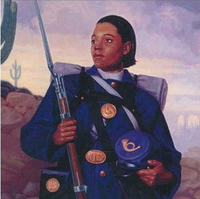 dstinc1913's tweet photo. Cathay Williams was the 1st and only known female Buffalo Soldier. Williams was born into slavery and served in the Union Army during the Civil War.  She posed as a man and enlisted as William Cathay in the 38th infantry (1866 - 1868). #BlackHistoryMonth #PowerInOurVoice #DST105 https://t.co/fDNjSR4HeW