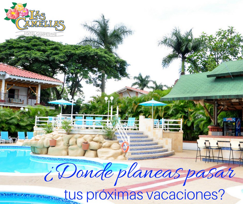 Anticipate a tu descanso de #SemanaSanta en el #HotelCampestre #LasCamelias y pasa tus próximas vacaciones a lo grande en el Quindío 

#bestvacations #Hotel #vacaciones #turismo  #díasdesol #like4like#piscina #verano #diversión #piscina #reserva