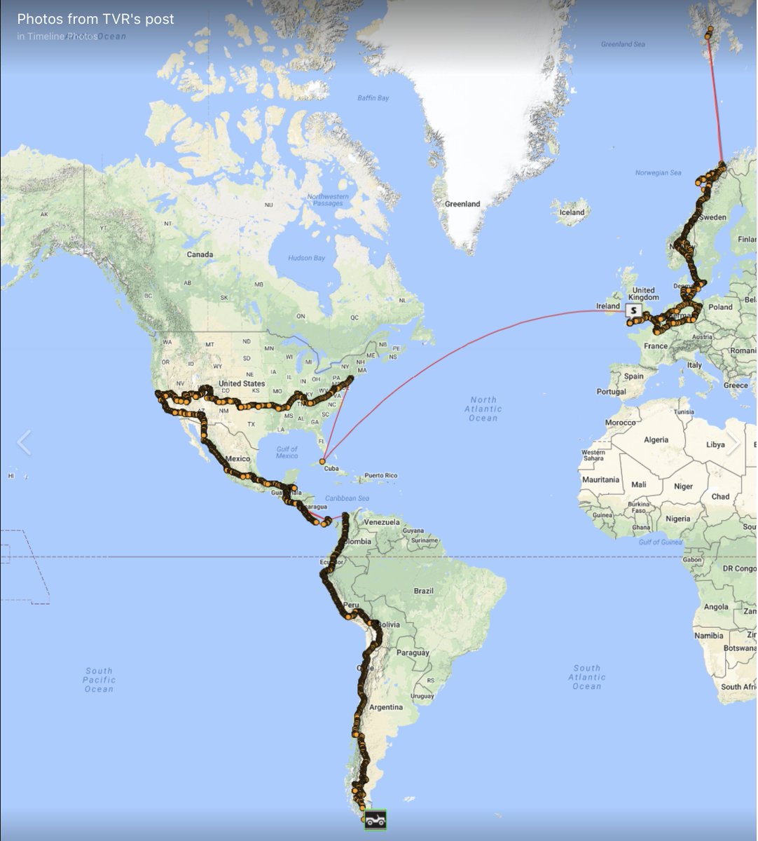 RoadTripCompany's tweet photo. Now this is a road trip! What an incredible journey @Pub2Pub_Ben. Inspirational stuff! #roadtrip #coast2coast #Pub2Pub #USA https://t.co/E0VFkzPJPG https://t.co/YiPF3Dg113
