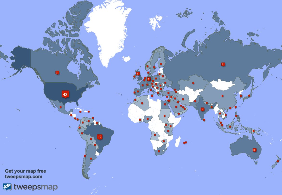 I have 7 new followers from Zimbabwe, and more last week. See tweepsmap.com/!73Blackwell