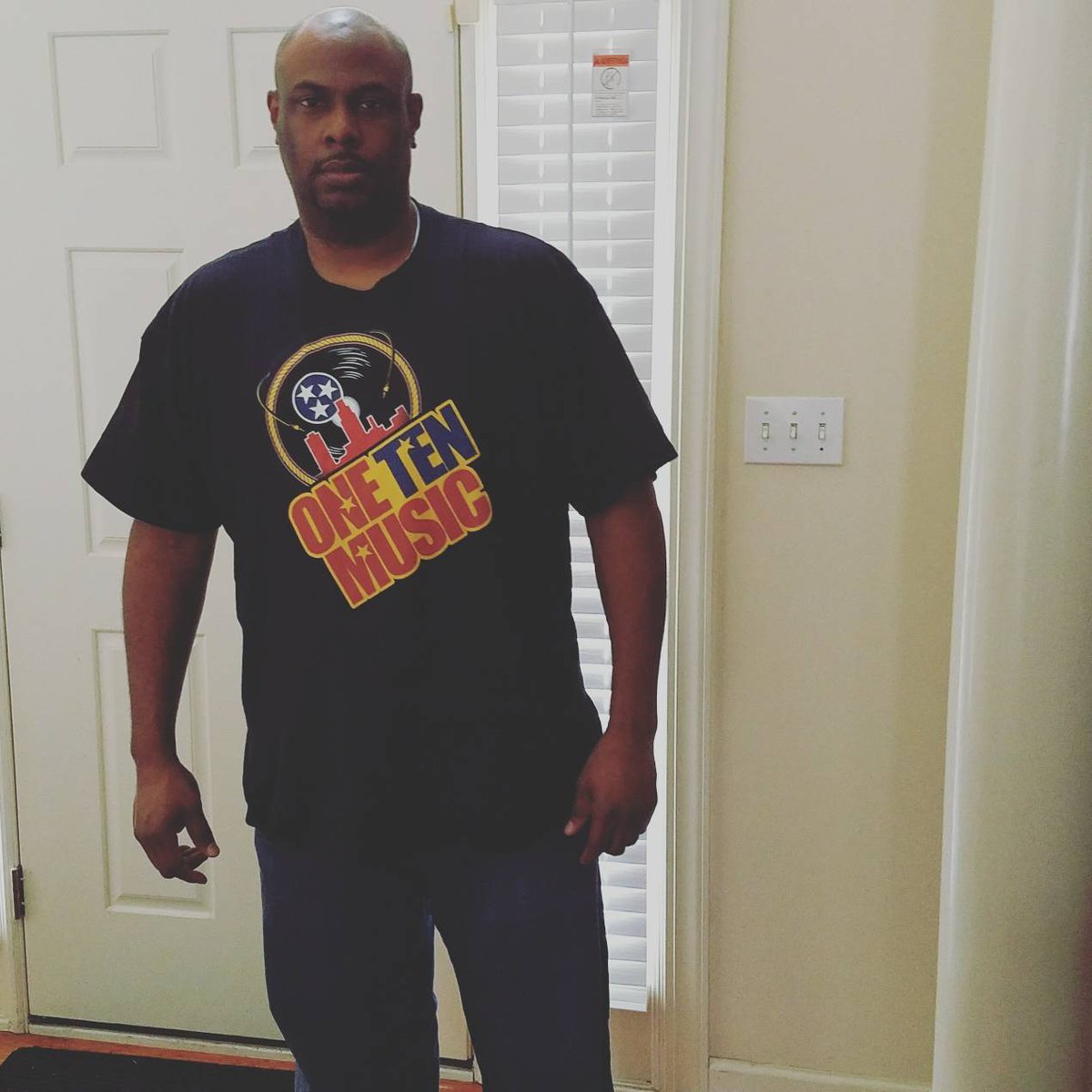 djjohnbauer's tweet photo. The One Ten Music Slant Black Tee is now available. 
Visit https://t.co/FHGnsCcKv6 and place your order today! https://t.co/asJOHFTTBe