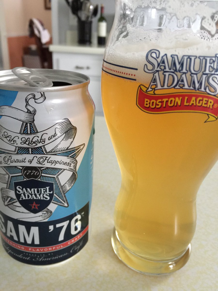 JustinBandurski's tweet photo. Definitely not my favorite Sam Adams, but not bad. Light taste, lower alcohol https://t.co/dmTyg0dSp2
