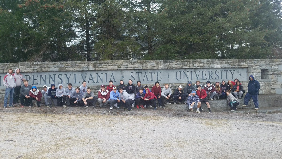 We made it! HS boys, HS girls, and juniors all arrived at @PennStateMRugby for the High School Clinic