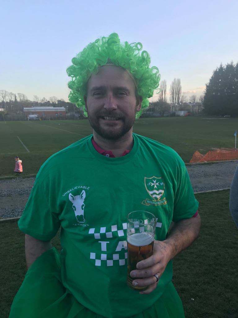 Gaz picking up his first Tutu!! #Sutts #Tutu #Vetsfootball