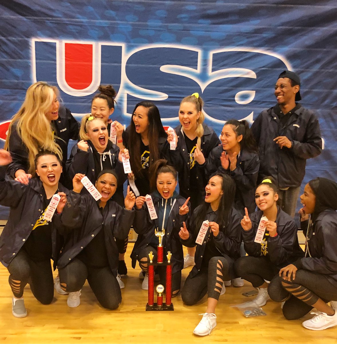 Qualified for CHAMPIONSHIP division for nationals in Cali! The hard work is paying off! 🙌🏻 #letsgobombbeamertitansyouknow #toddbeamerdanceteam #stayhumblestayhungry @usa.danceprogram