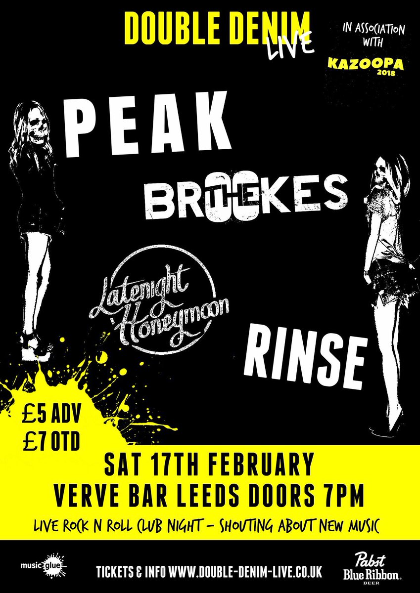 We are kicking off @VerveBarLeeds Peak @TheBrookesUK @LNHM_x Rinse 👖👖🙌🏻