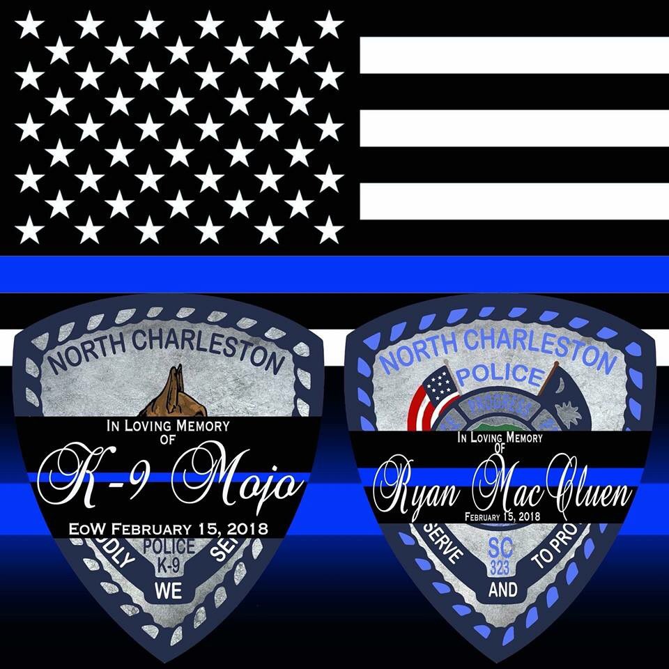 CarolinaBhood's tweet photo. The Brotherhood is so VERY sad to learn of 2 SC law enforcement heroes lost in 2 separate crashes. One a K-9 (his handler remains in ICU) & One a uniform patrol officer. Our hearts are very heavy this weekend. #Brotherhood #NeverForget #K9MOJO #OfficerMacCluen #LODD #CBH18 https://t.co/qfgs1SKmDk