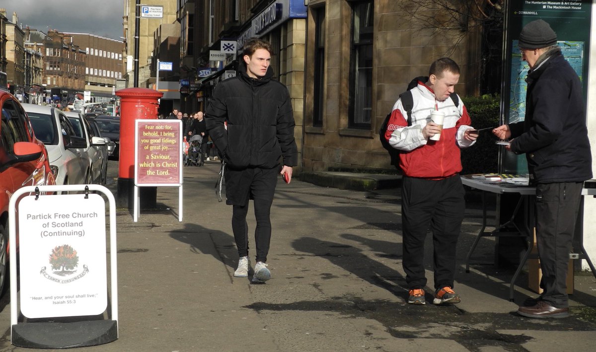 FCCPartick's tweet photo. Cold afternoon to be out on #Byres Road, #Glasgow, preaching and handing out gospel tracts, but it was worth it. https://t.co/YN1agLBOf7