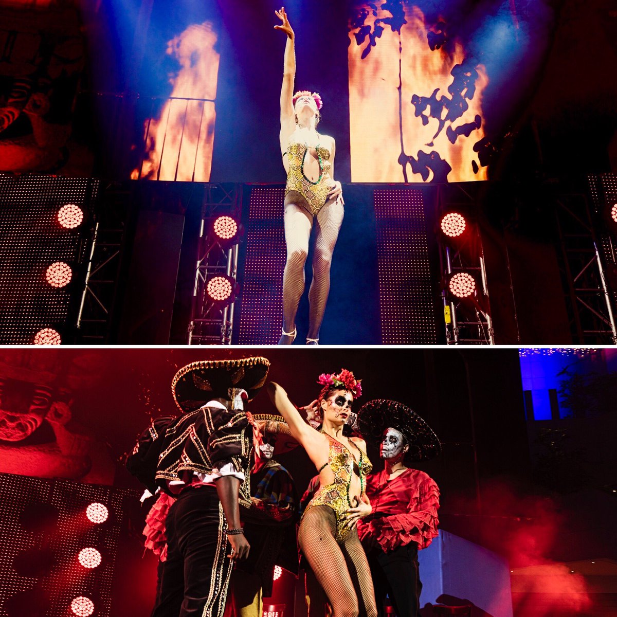 NataliStejsi's tweet photo. #passion #love #mywork #dancer #internationalmodel #nyeshow #hilton @HiltonPrague #latino #sombreros #mexico #thebest #awesomenight #performance #fire #snakewoman #solopart #dancecrew https://t.co/fRhuWjqeSS