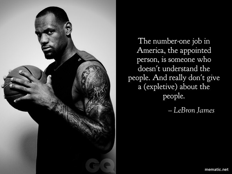 Hoosiers1986's tweet photo. #SaturdayMorning

LeBron, while you're showing grammatical ignorance &amp; playing 🏀 this weekend, @POTUS is comforting people through tragedy, creating jobs for all Americans &amp; securing this Nation!

If you're THIS IGNORANT, maybe you SHOULD just shut your ass up and dribble!! https://t.co/doW19tXx0U
