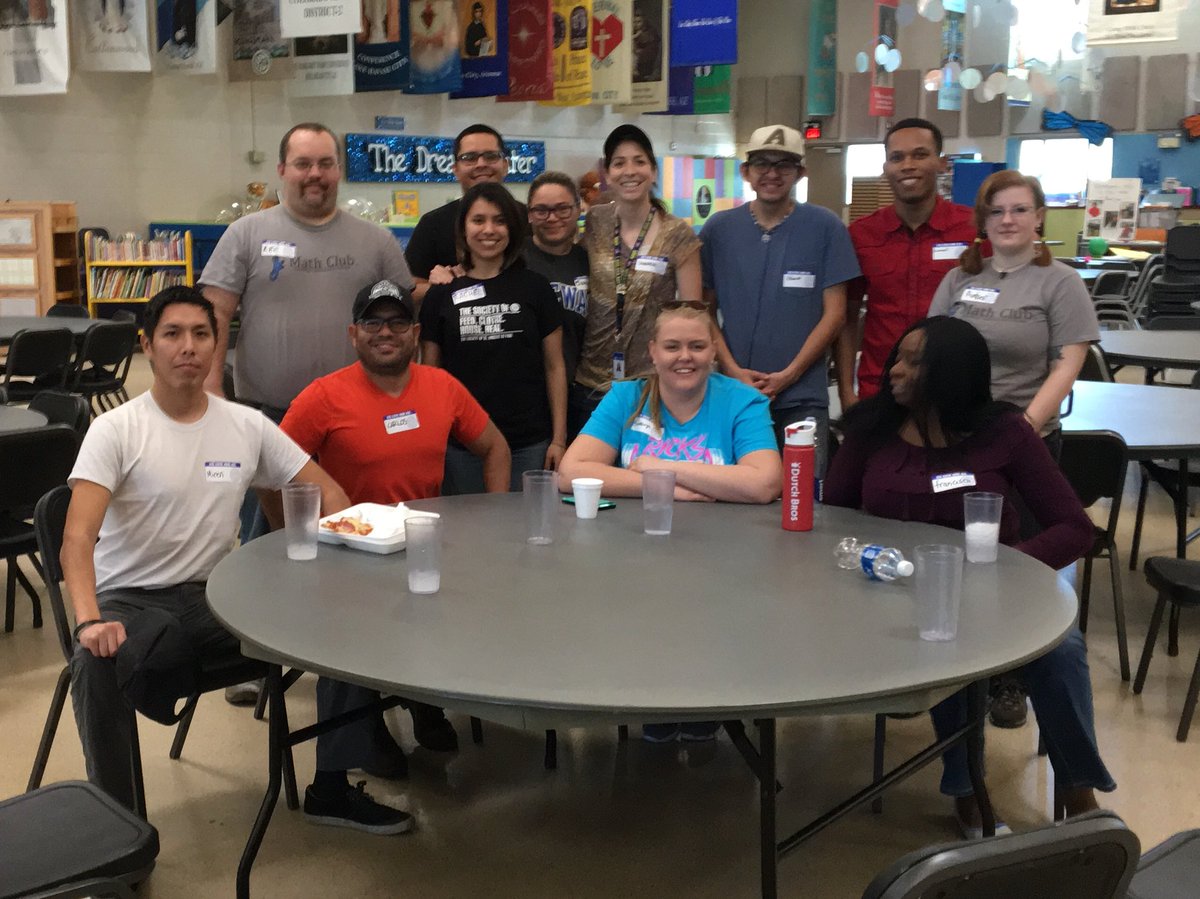 PowerMathCamp's tweet photo. Pics from our last @SVdP Pizza Friday with the #GateWayMathClub! Always a joy to help out! https://t.co/m03sPT7src