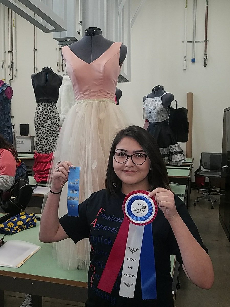 CySpringsCheer's tweet photo. Best of Show in Skills USA
 Fashion Design Division I'm so Proud of my students @CySpringsHS @CyFairJoel @2015CSPrincipal https://t.co/Dm4kRQ1nrn