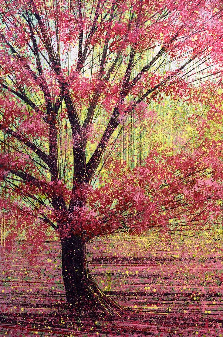 Red Tree In Spring by <a href="/marctoddart/">Marc Todd</a> #acrylic #painting #art artf.in/2V4loA <a href="/artfinder/">Artfinder</a>