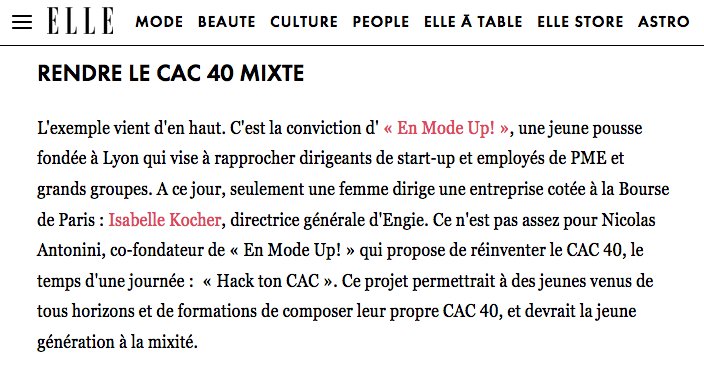 nicolasantonini's tweet photo. Fier d'être cité dans @ELLEfrance au côté de 25 réseaux en faveur de la #Mixité ! https://t.co/GXfn8jBlyB https://t.co/pqoDBaRmrX
