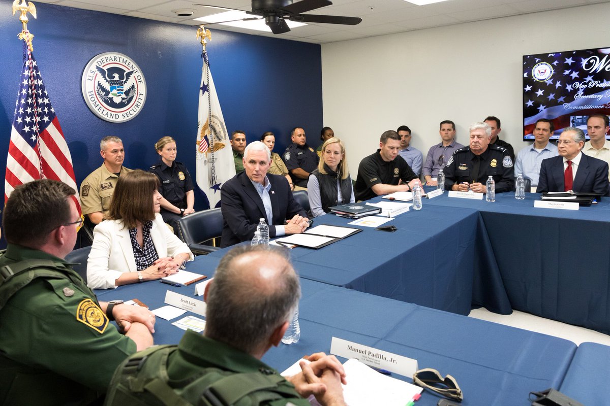 After detailed briefing along our southern border yesterday from @SecNielsen & @DHSgov on keeping our Nation safe, I’ll be speaking in Dallas this morning on the importance of securing our border & @POTUS pro-worker TAX CUTS!