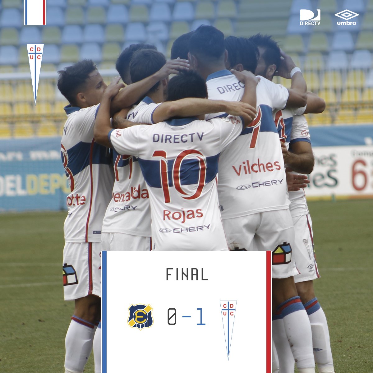Cruzados's tweet photo. ¡Final del partido! ⚽️
¡#LosCruzados vencimos en el Sausalito! ✊

¡Vamos Católica! ⚪️🔵 https://t.co/ZI3kxOeB66