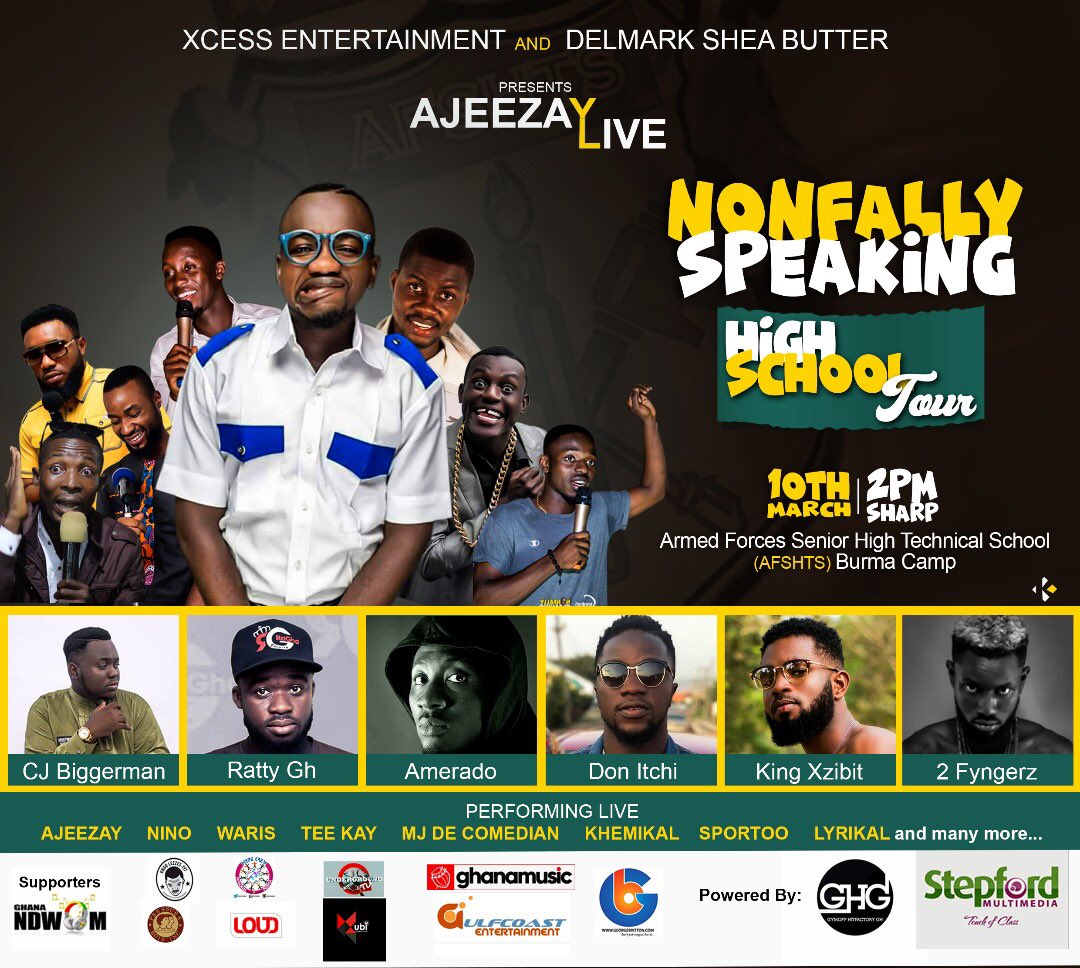 WeAreGhG's tweet photo. @ajeezaygh set for the road with great entertainment
Don't miss @cj.biggerman @rattyghana @amerado_burner @donitchiafrica @iamkingxzibit @2fyngerz
And More Comedy
#ssnowbeatzonit #chorchservice #thecouch #weareghg #chr333d333r #comedy https://t.co/7ztqprp3AQ