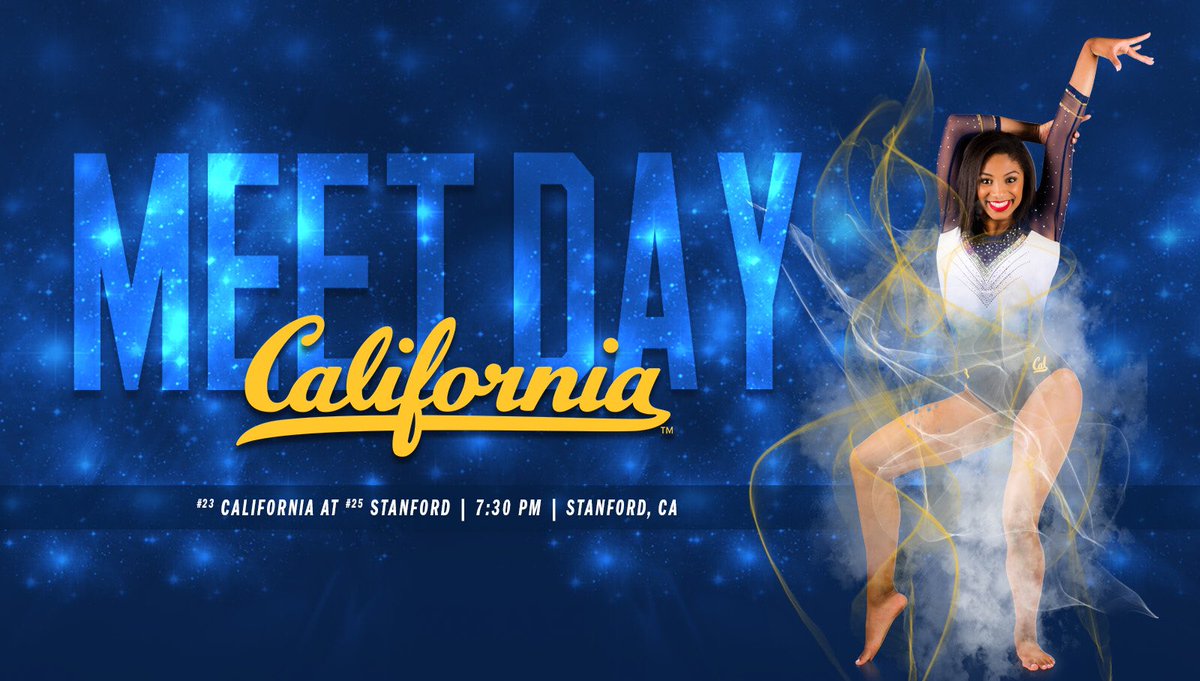 CalWGym's tweet photo. ✨ MEET DAY: Bears take on @StanfordWGym for the second time this season✨
⏰: 7:30 p.m. PT
📍: Stanford, CA
📺: @Pac12Network https://t.co/moislZJNOQ