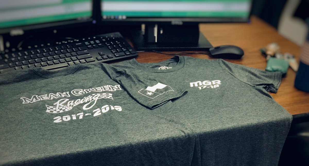 MeanGreenRacing's tweet photo. SAE is selling t-shirts! They are only $15! If you would like to purchase a shirt and support our team, stop by F132 at UNT Discovery Park and pick one up! #becausercecar #sae #UNT #UNTdiscoverypark https://t.co/8ogy2E2Z1z