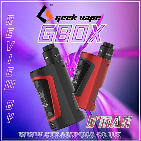 D'Man's review of the GeekVape GBox Squonk Kit #Geekvape #RadarRDA #RDA #Squonk #SquonkKit steampugs.co.uk/dmans-review-o…