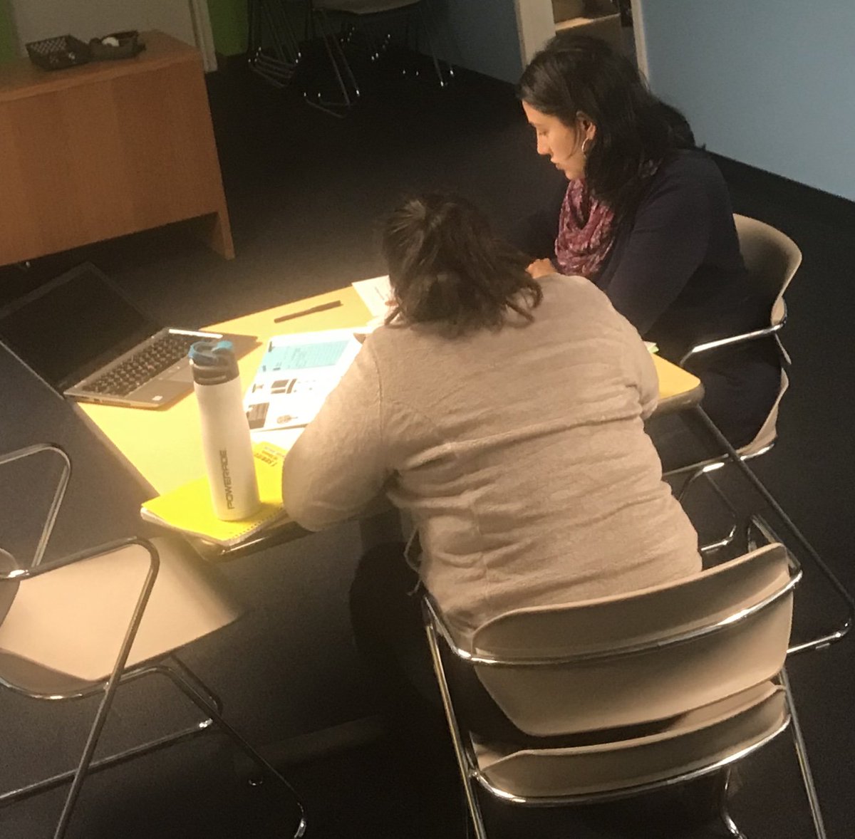 VPSCOREAcademy's tweet photo. Students working diligently towards graduation @ SCOREAcademy Garner on a Saturday......  Mrs. Rodriguez laying the blueprint while conducting senior interviews. 
#ScoreAcademy  #WakeCountySchools
#WCPSS https://t.co/FWwOP5QFxd