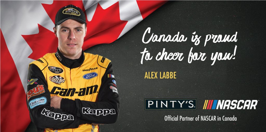 Pintysfoods's tweet photo. 🇨🇦's @AlexLabbe36 will start his 2018 #NXS Rookie Campaign from 23rd in today's @NASCAR_Xfinity #PowerSharesQQQ300 @DISupdates live on @TSN_Sports at 2pm. #CanadaProud🇨🇦 #AMPrimeRacing. #PintysFoods is a #ProudPartner of @NASCAR #HowDoYouPintys #MakingGreatFoodFun #GetSauced https://t.co/saTkuovqON
