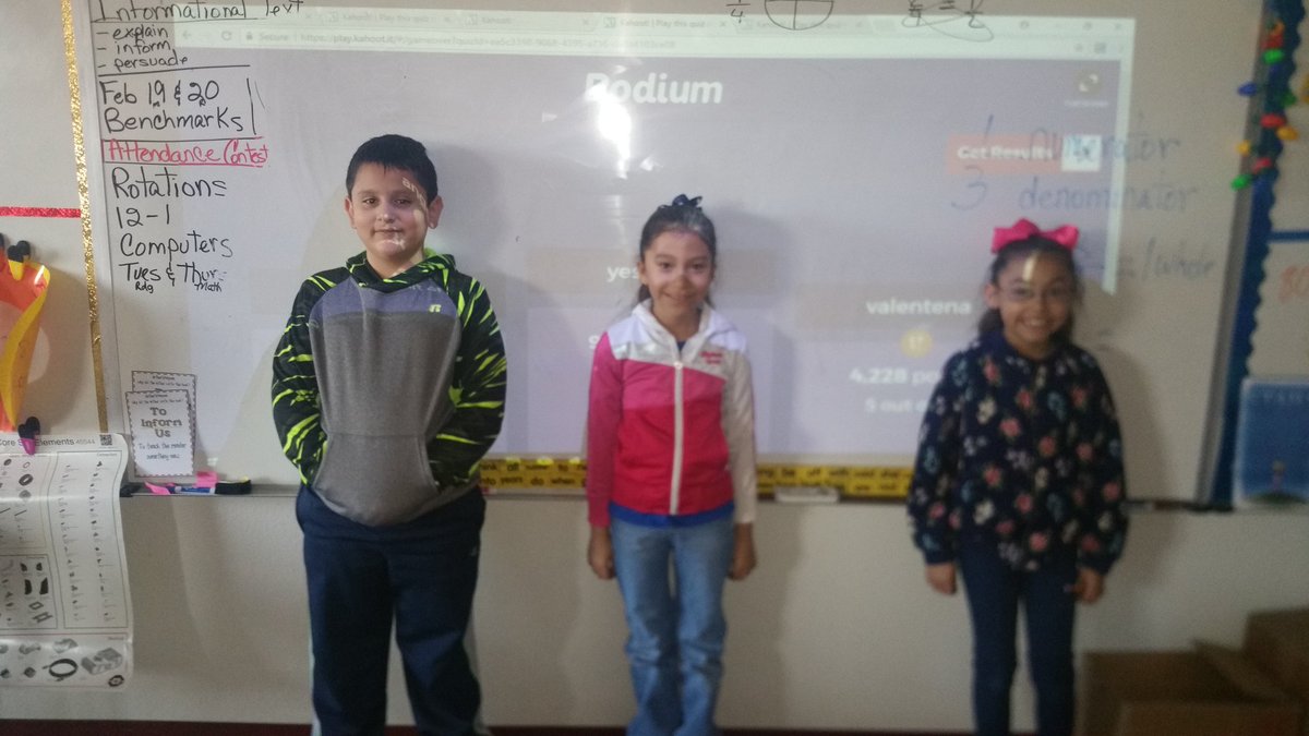 CNavar_BNES's tweet image. 3rd Grade Kahoot WINners @SVE  #funfractions