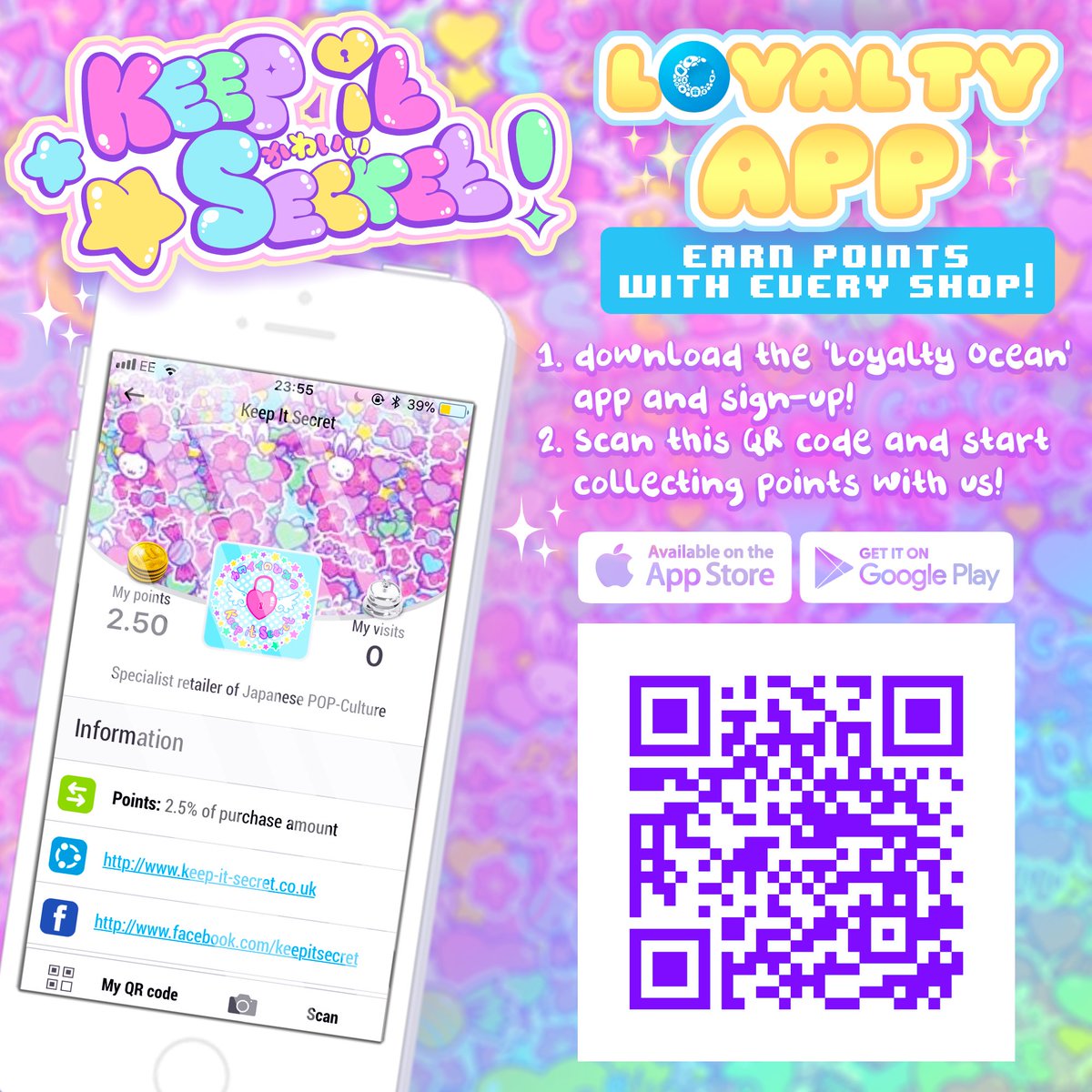 keepitsecret's tweet photo. We're now introducing a Loyalty Points system for all of our dedicated shoppers！ヾ(๑╹ꇴ◠๑)ﾉ”💕 Download the 'Loyalty Ocean' App from the links below to start saving points with us！！🛍🛒✨

🌟APP Store；https://t.co/JdexNtQJJp
🌟Play Store；https://t.co/D24xr4giUO https://t.co/R3VlIp8oZ4
