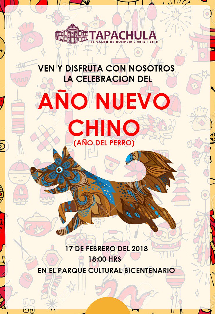 ChpsRecomienda's tweet photo. Disfruta de la cultura China en Chiapas este sábado 17 de Febrero en #Tapachula. #FelizSabado https://t.co/0O7YkvNTNC