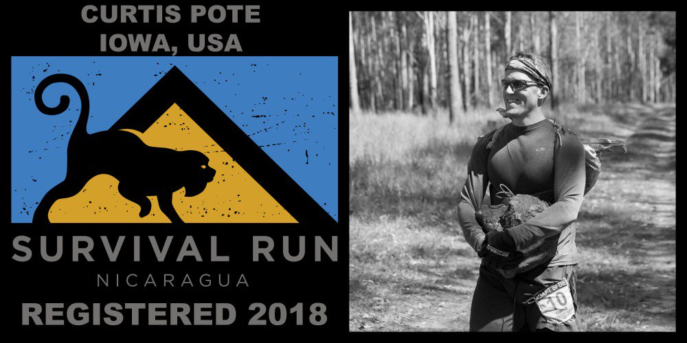 fyaendurance's tweet photo. Registered for: SURVIVAL RUN NICARAGUA 2018 ⠀⠀⠀ 
name: CURTIS POTE⠀⠀⠀ 
location: IOWA, USA⠀⠀ ⠀ ⠀⠀⠀⠀ 
⠀⠀⠀ ⠀⠀ ⠀ ⠀⠀⠀ ⠀
#SurvivalRunNicaragua #fuegoyagua #survivalrun #FYA2018 #ometepe #nicaragua #adaptordie

https://t.co/UDpZ3HJixA https://t.co/M39dZO18yB