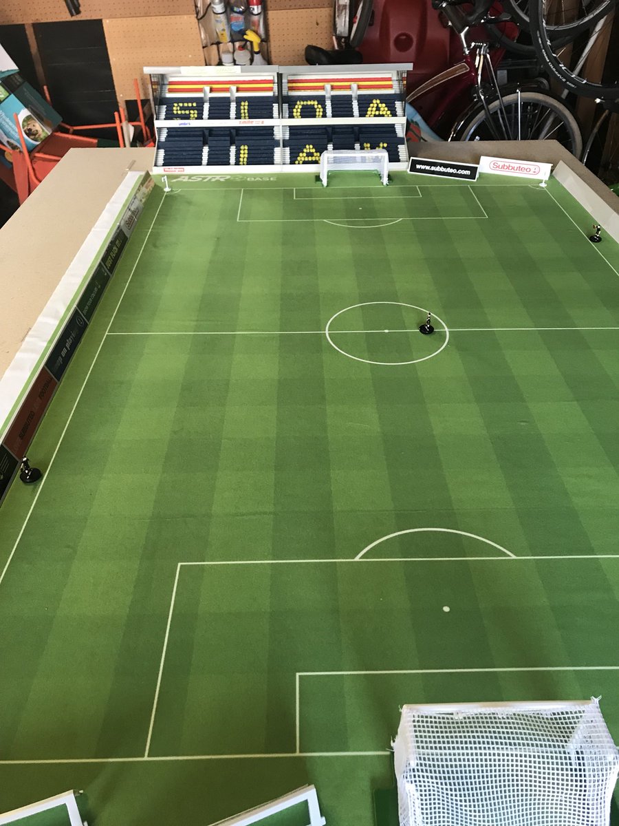 ACSLdirector's tweet photo. #WestEndKop 2/3rds done ✅. Scoreboard installed ✅. I’m beginning to like the feel of this ground. #Subbuteo #SubbuteoLovers #SubbuteoStadiumProject @Subbuteo_NI @ProjectSubbuteo @garagesoccer @SubbuteoCollect @subbuteolegends @SReviresco @SubbuteoArt @NonLeagueUSA https://t.co/gT0l3R92vJ