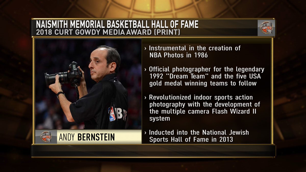 #NBA 👉 RT Hoophall: Congratulations to 2018 Curt Gowdy Media Award Winner ADBPhotoInc. 📸 #GowdyAward