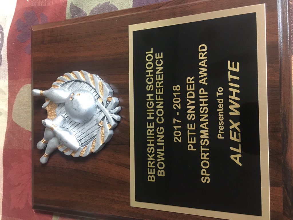 dwhite0636's tweet photo. So proud of Alex - he made Berkshire County All Star Bowling Team and also received the Pete Snyder Sportsmanship award for Berkshire County! #CBRSD  @wahconahrhs @AaronRobb5 Go Blue! https://t.co/HhL2YeLhTb