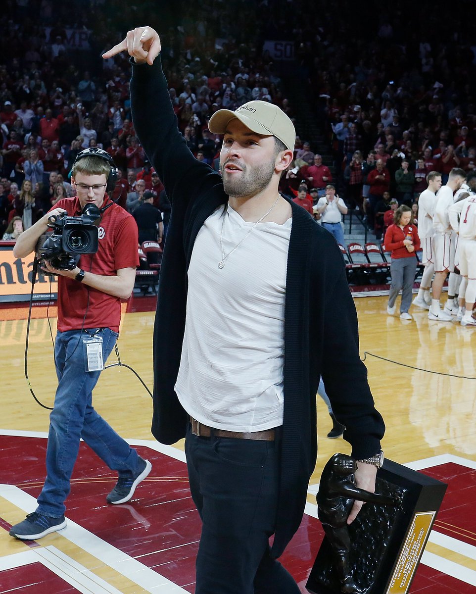 OU_Football's tweet photo. He just couldn’t miss an OU-Texas game. @OU_MBBall #BeatTexas https://t.co/qOTUthuiXn