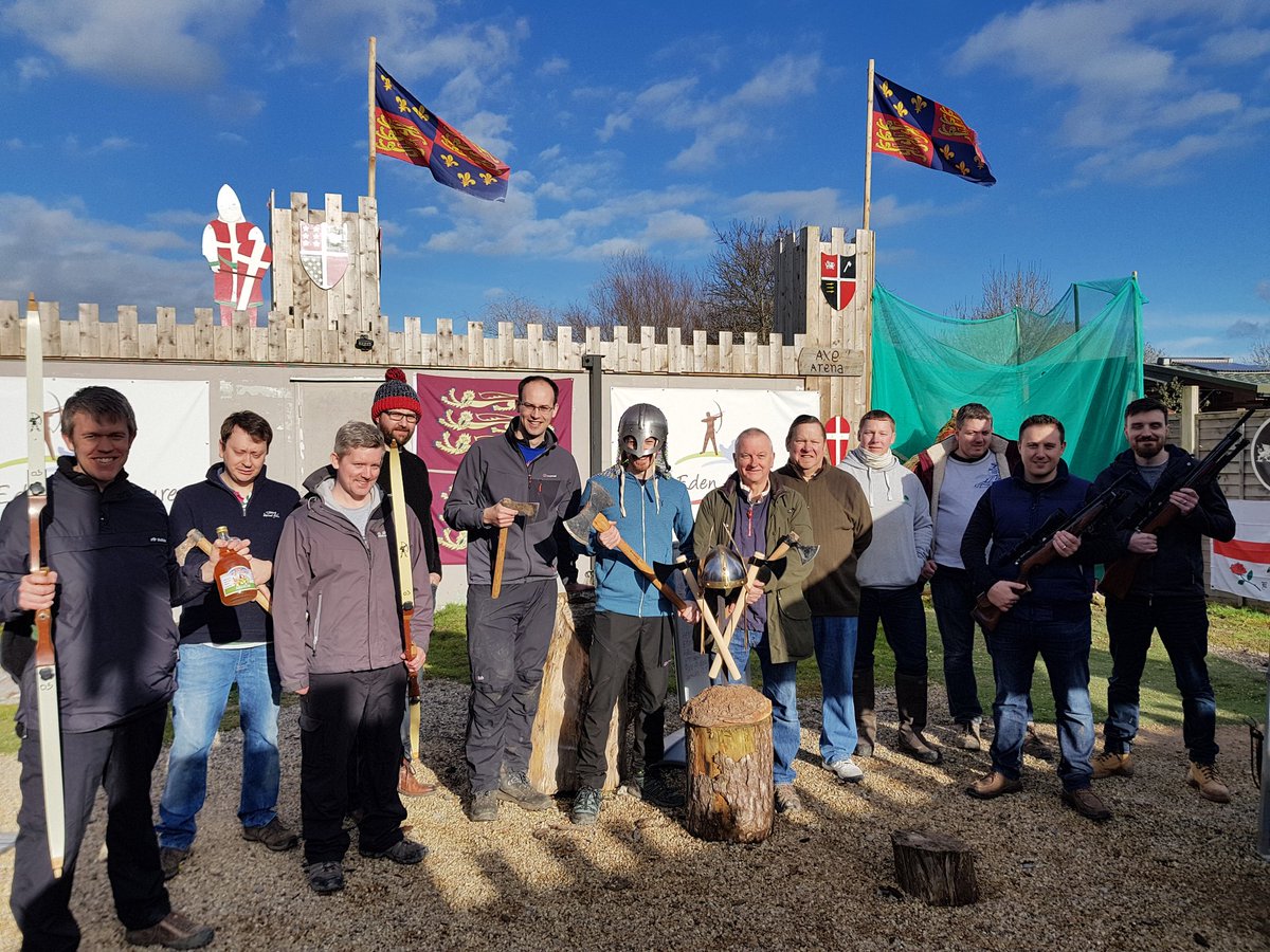 WallEdenAdventu's tweet photo. What an awesome day enjoying Andy's stag do! #shooting #archery #axethrowing #Activities #stag #Somerset https://t.co/YoEKN3ixEO
