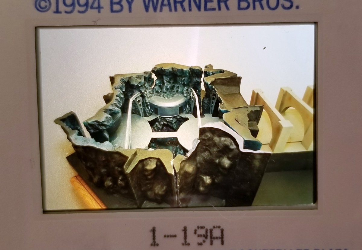 jordanhembrough's tweet photo. Before all the great computer programs there are today, many of the movie sets were built using original breadboard and foam models as a basis for design. Here is a great photo from @DCComics  #Batmanforver. 

The Batcave model. https://t.co/pdWuOuUI1e