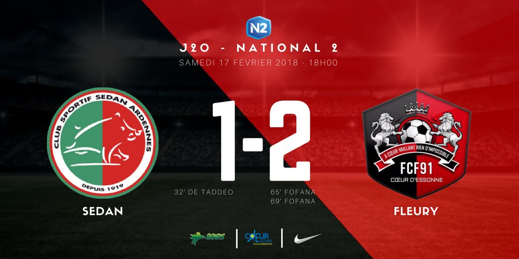 FCFleury91's tweet photo. VICTOIREEEEEEEEEE ! Le @FCF91cde s'impose 2-1 sur la pelouse du @_CSSA grâce à un doublé d'Oussoumane FOFANA. Quelle fait du bien celle-là ! https://t.co/RRXEVO0kFA