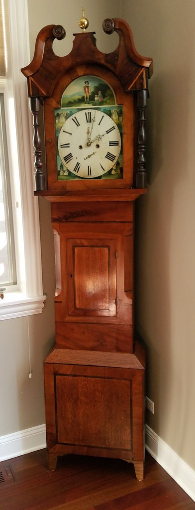 TILGHMANChicago's tweet photo. Stability #restored and beauty preserved for this 200 year old #antique #grandfatherclock Ready for another 200yrs. 
#Antiques #antiquefurniture #Chicago https://t.co/yEmidaajiq
