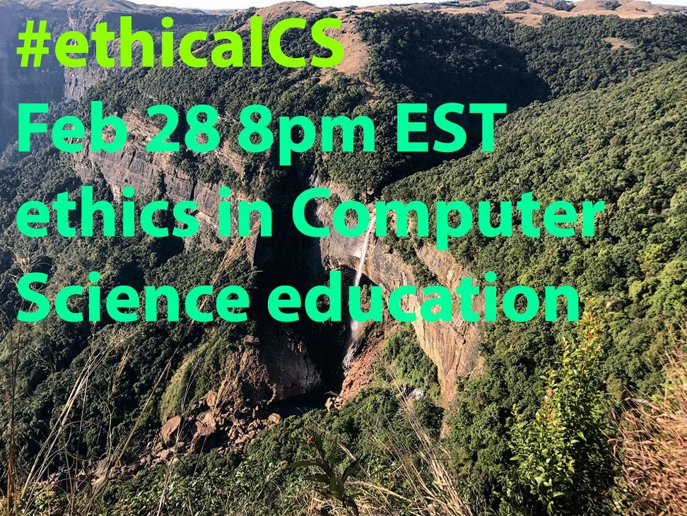 NYUpress's tweet image. On 2/28 @ed_saber will moderate the #ethicalCS chat with @safiyanoble, @PopTechWorks, @ProfFerguson, &amp;amp; @merbroussard. Join the conversation!