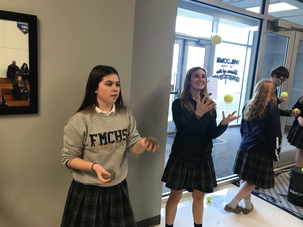 HouseStJude's tweet photo. Team building today was learning how to juggle from Pauline and Merel! @StAloysiusHouse @StMichaelHouse @FaithofaGriffin https://t.co/exV6cnfbB1