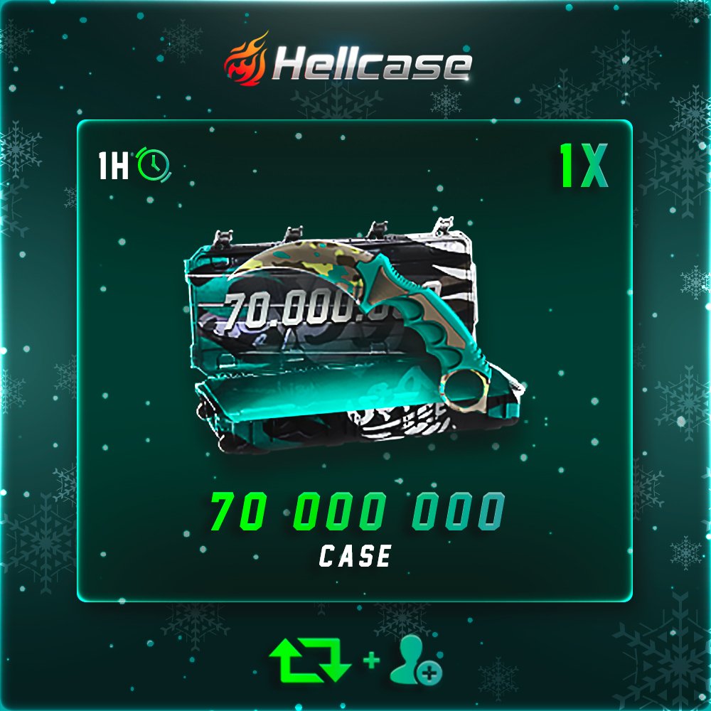 hellcasecom's tweet image. ❄️ 70 000 000 Case #Giveaway:
 ❗️ GET MONEY FOR FREE: goo.gl/r8YLXK
⛄️ Like + RT + Follow us
⛄️ Paste your profile URL

🏆Winner in 1 hour!