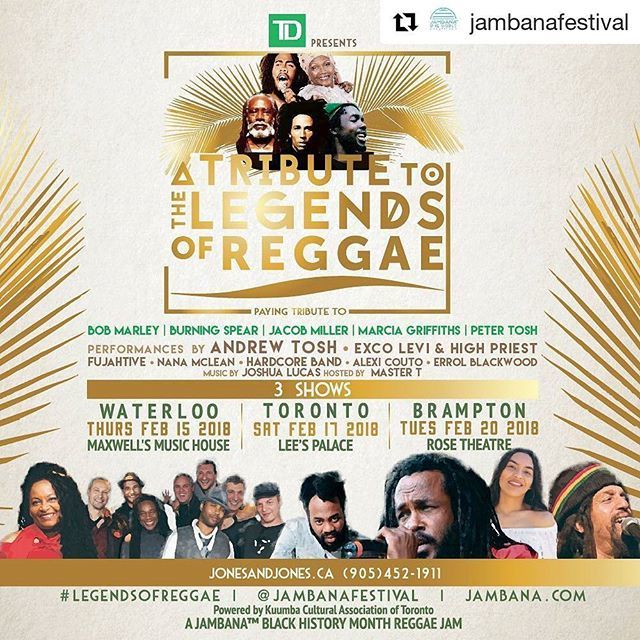 The Bob Marley Tribute vibes continues tonight at #LegendsOfReggae ft @AndrewToshMusic son of our hero @PeterTosh plus @ExcoLevi @NanaMcLean1 @Fujahtive @AlexiCouto & DJ @joshuaxlucas at Lee's Palace! 
#reggae #petertosh #bobmarley #jacobmiller #burnings… ift.tt/2oa1DOz