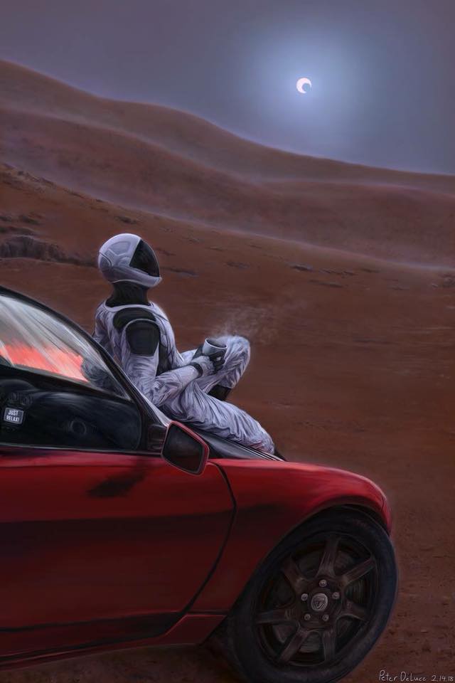 #Starman #TeslaInspace  #TeslaRoadster #Tesla #SpaceX #FalconHeavy #FalconHeavyLaunch #Mars