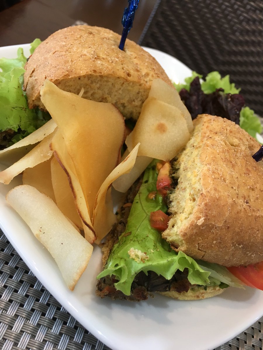 ECHOstore's tweet photo. Vegetarian burgers ? We have three kinds: mushroom, banana heart and tofu. Come to @echocafephils at #centriswalk or #Serendra and #salcedovillage today Sunday https://t.co/yqbAAFxQQu